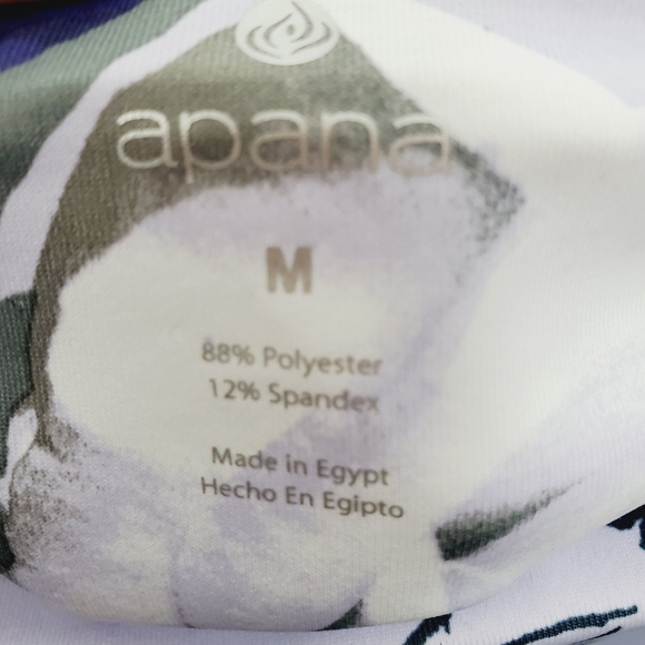 Apana 7/8 Floral Combo Leggings Medium NWT - Picture 7 of 9